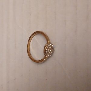 4/$40 Gold Coloured Rhinestone Ring